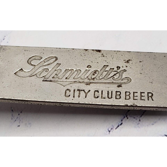 Schmidt Brewing Company Saint Paul MN Schmidts City Club Beer Metal Bottle Open - Picture 2 of 3